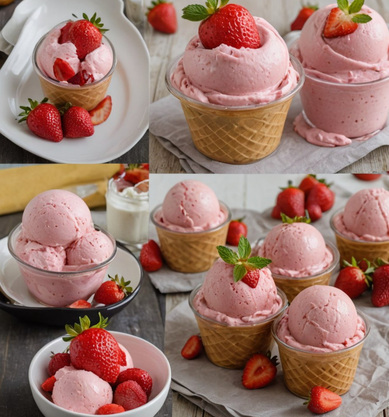 ᐈ 【 Helado Casero de Fresa 】+ Preparación Paso a Paso